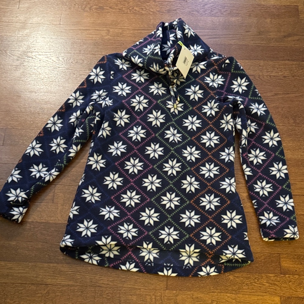 Dudley Stephens Easy Rider, Squall Print Vello Fleece Pullover